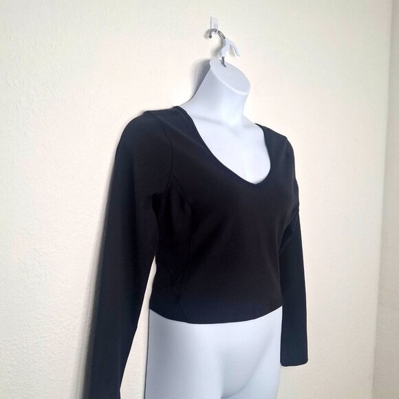 Lululemon Align Long Sleeve Crop Top Sz 12 Sporty Gym Workout Yoga Athleisure - Picture 4 of 10